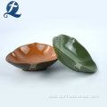 Wholesale Custom Leaf Shape Ceramic Plates Dishes